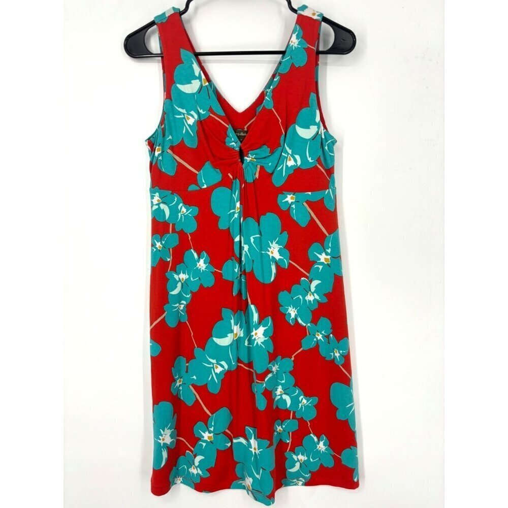 Tommy Bahama Red and Blue Tropical‎ Flower Dress Small
